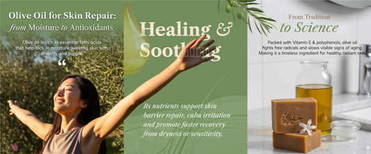 Juri Soap olive oil soap bar with natural ingredients for skin repair and antioxidant protection