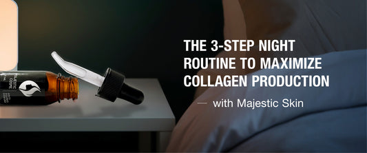 Woman applying anti-aging serum at night for collagen boost