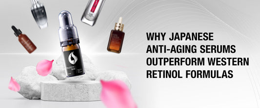 Comparison of Japanese anti-aging serum and Western retinol products
