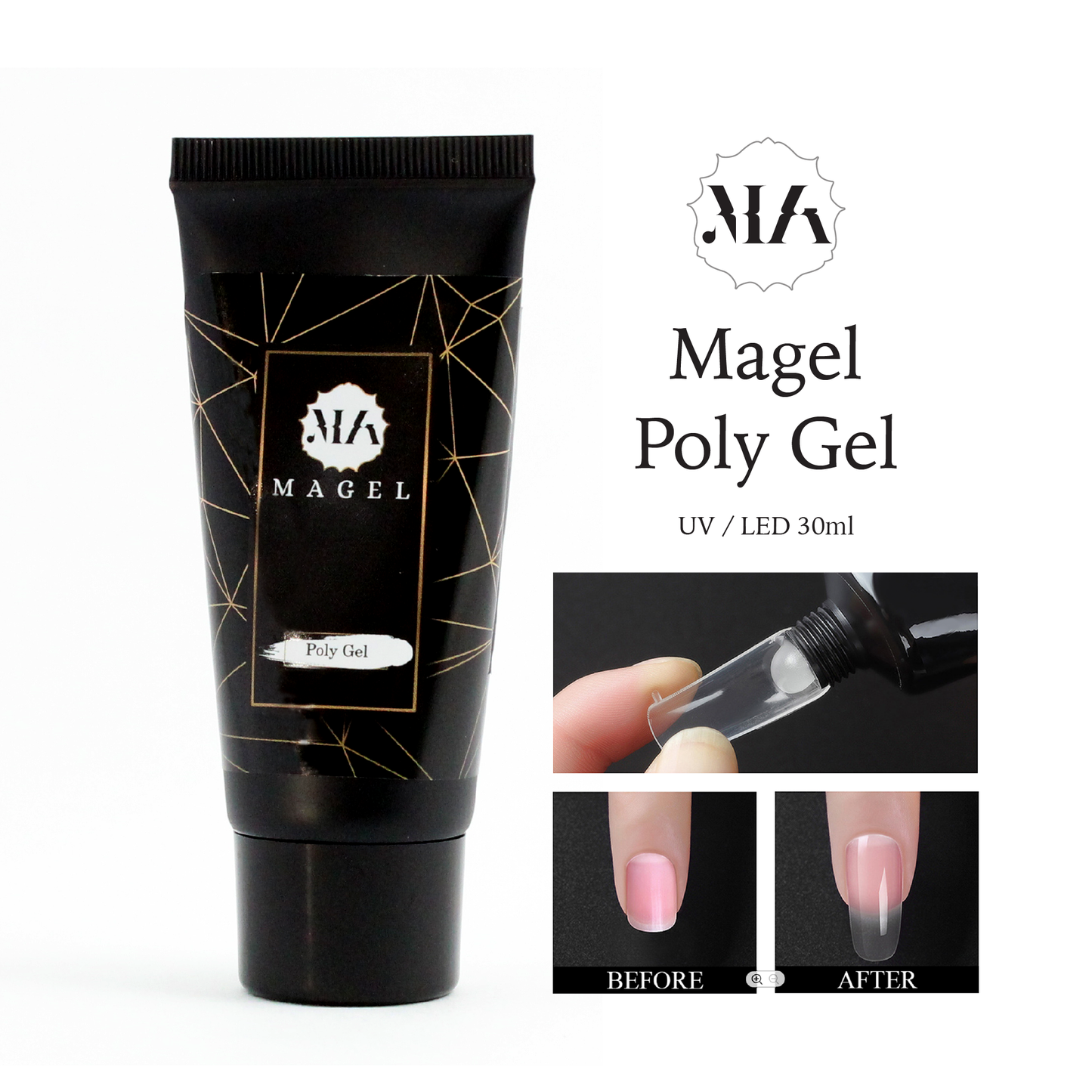 Magel Poly gel 30ml Gel Nail Clear Majestic Cosme