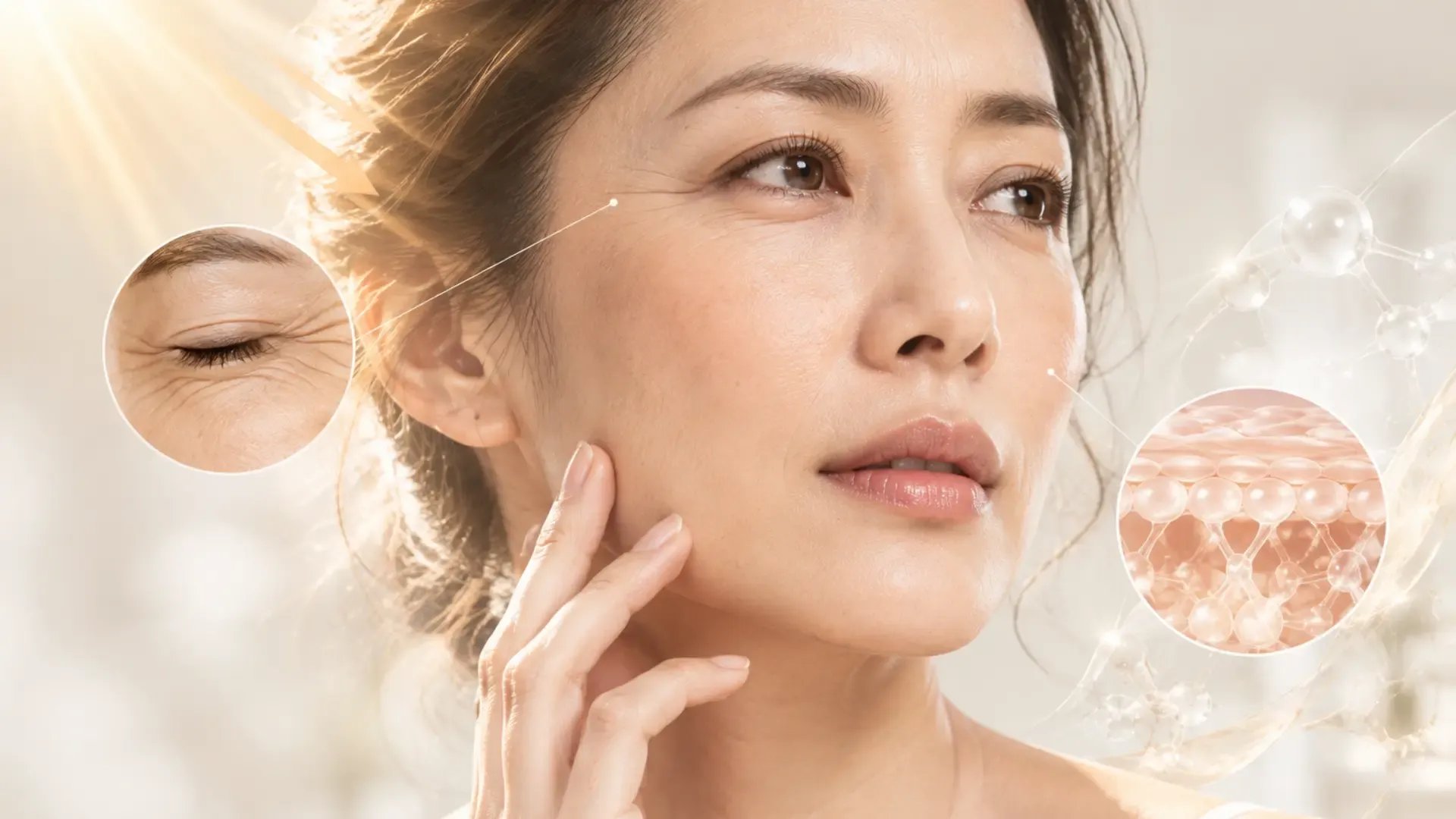Strategi dua pilar perawatan kerutan wajah menggunakan proteksi mineral UV dan bioteknologi peptida dari Majestic Cosme