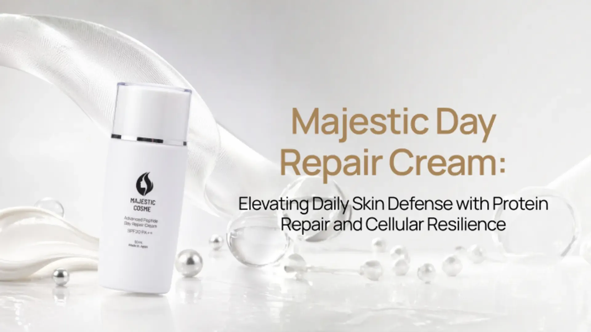 Majestic Day Repair Cream: Advanced Cellular Resilience and Protein Repair for Daily Skin Health