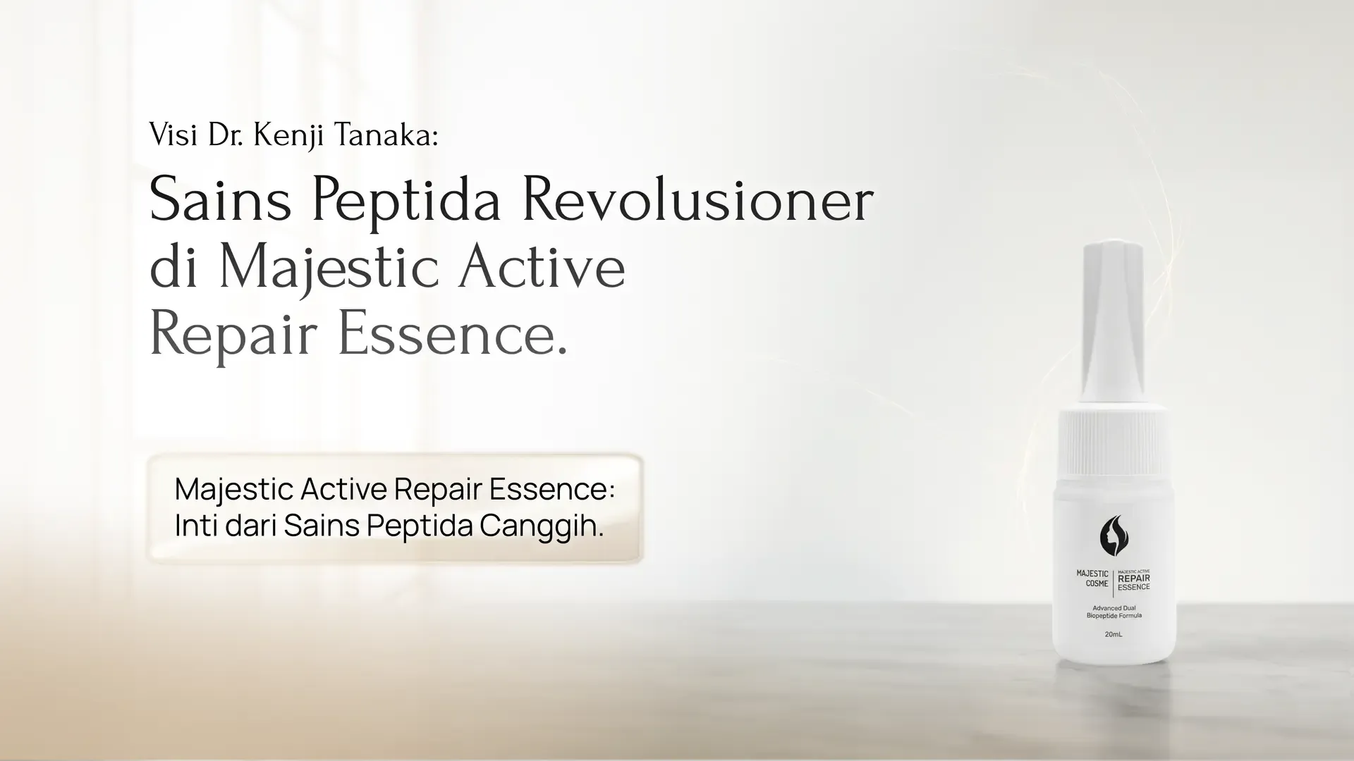 Dr. Kenji Tanaka dan Sains Peptida di Balik Majestic Active Repair Essence