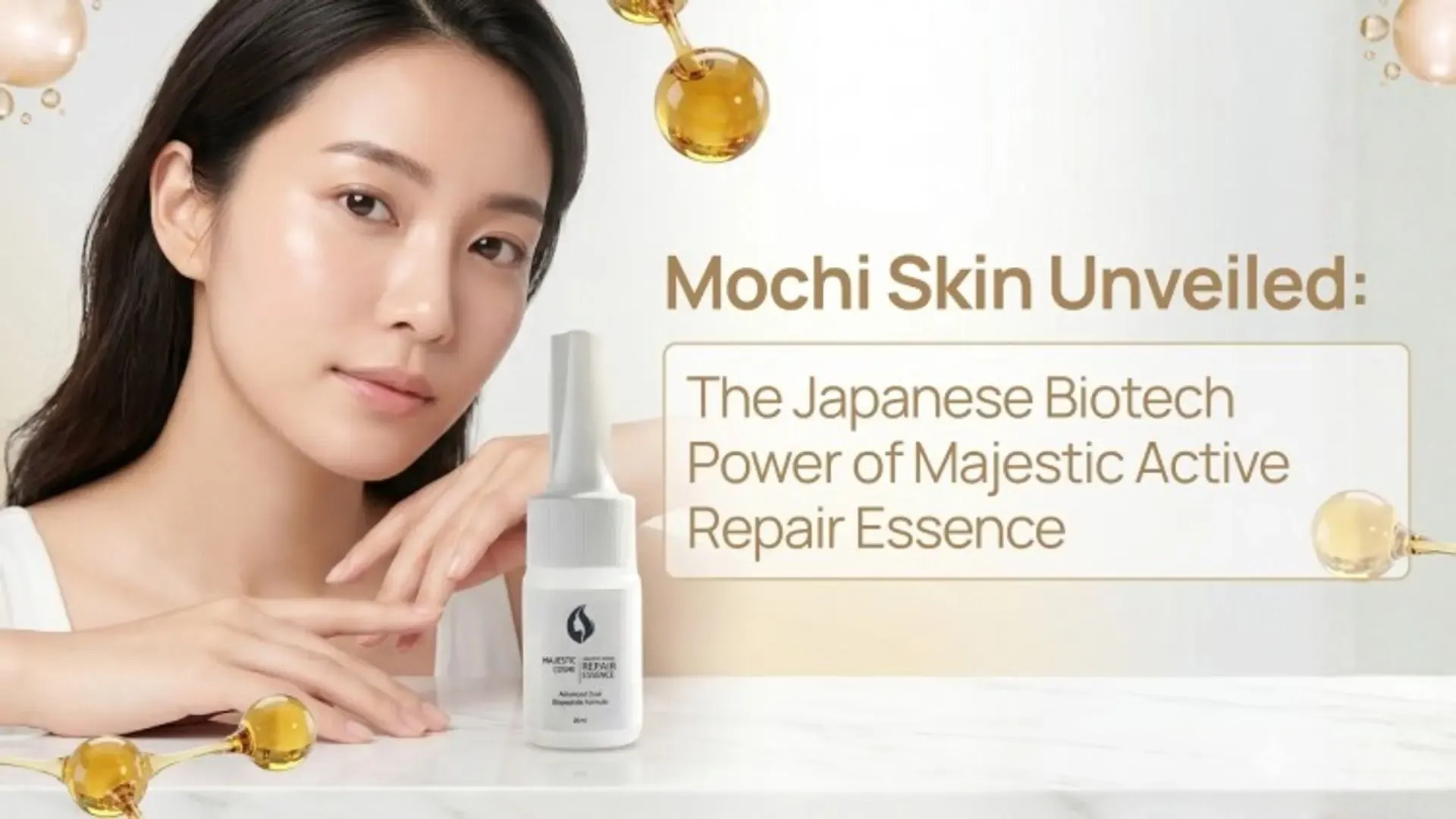 Mochi Skin Unveiled: The Japanese Biotech Power of Majestic Active Repair Essence