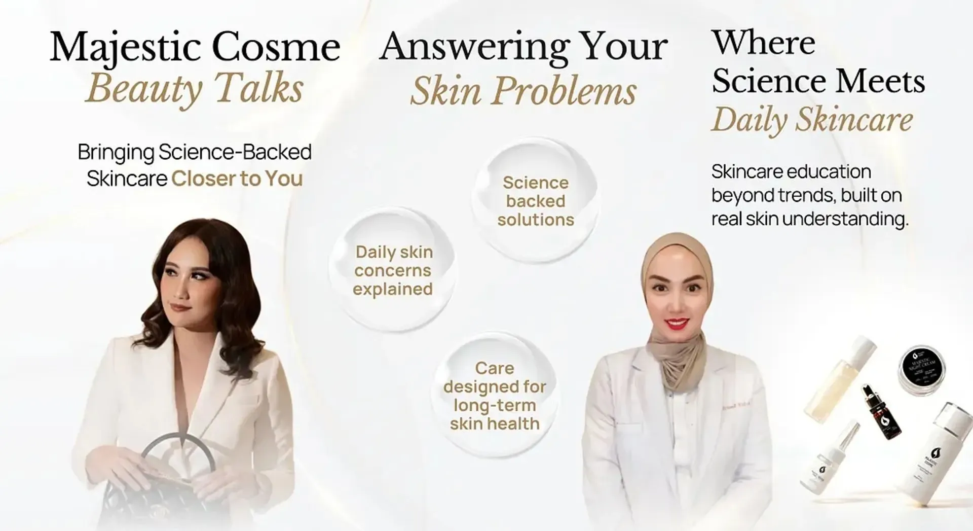 Majestic Cosme Beauty Talks skincare education event with dermatology experts in Jakarta