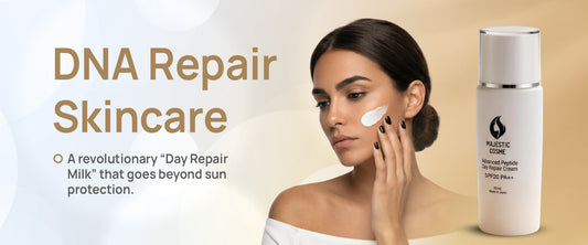 DNA repair skincare with Japanese Mineral UV Cut technology in Majestic Day Repair Cream