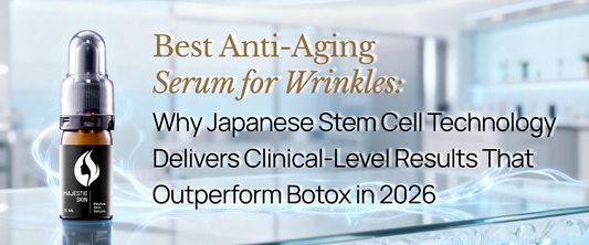 Majestic Skin best anti-aging serum for wrinkles with 20% Japanese ADSC-CM stem cell technology for clinical-grade collagen rebuilding