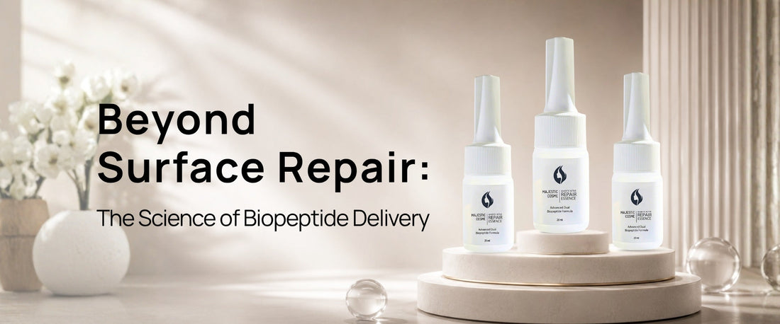 Majestic Active Repair Essence liposome delivery system synergistic dual biopeptides deep skin penetration cellular repair Japanese biotech