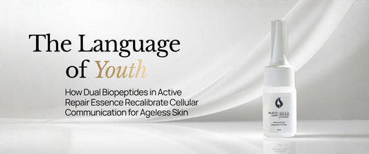 Majestic Active Repair Essence dual biopeptide serum recalibrating cellular communication for ageless skin firmness elasticity and regeneration