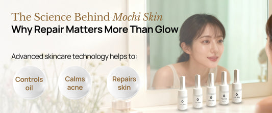 Majestic Active Repair Essence dropper bottle with biopeptide nano-technology for mochi skin repair and regenerative skincare from Japan